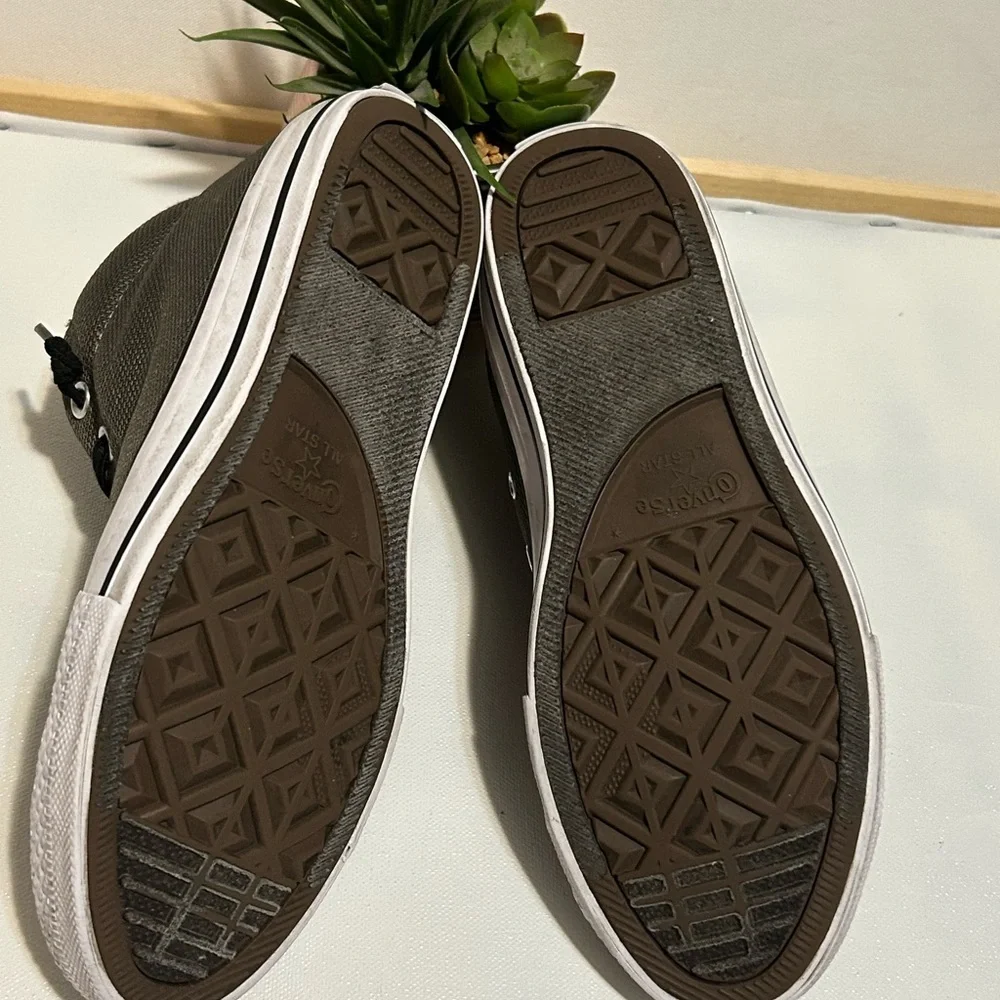 Converse Olive and White Low-Tops